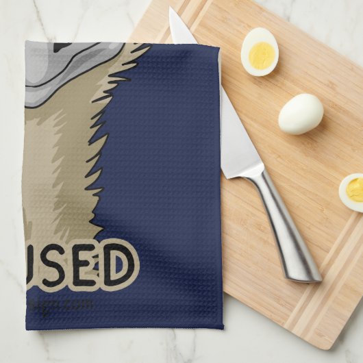 Ich bin nicht Emused lustiges Emu-Wortspiel Geschirrtuch (Viertel Falte)