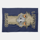 Ich bin nicht Emused lustiges Emu-Wortspiel Geschirrtuch (Horizontal)