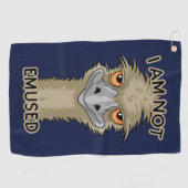 Ich bin nicht Emused lustiges Emu-Wortspiel Golfhandtuch (Horizontal)