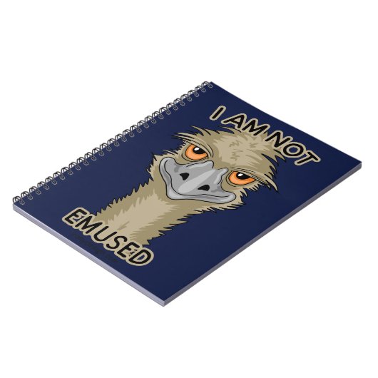 Ich bin nicht Emused lustiges Emu-Wortspiel Notizblock (Linke Seite)