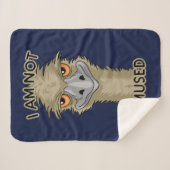 Ich bin nicht Emused lustiges Emu-Wortspiel Sherpadecke (Vorderseite (Horizontal))