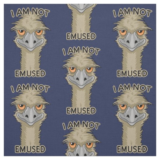 Ich bin nicht Emused lustiges Emu-Wortspiel Stoff (Muster)