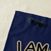 Ich bin nicht Emused lustiges Emu-Wortspiel Strandtuch (Beispiel)