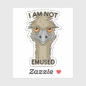 Ich bin nicht erstaunt, Emu Contour Cut Aufkleber (Blatt)