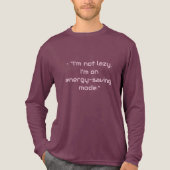 „Ich bin nicht faul“ Basic Herren Tri-Blend Shirt (Vorderseite)