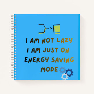 Ich bin nicht faul Energiesparmodus Spiralblock Notizblock