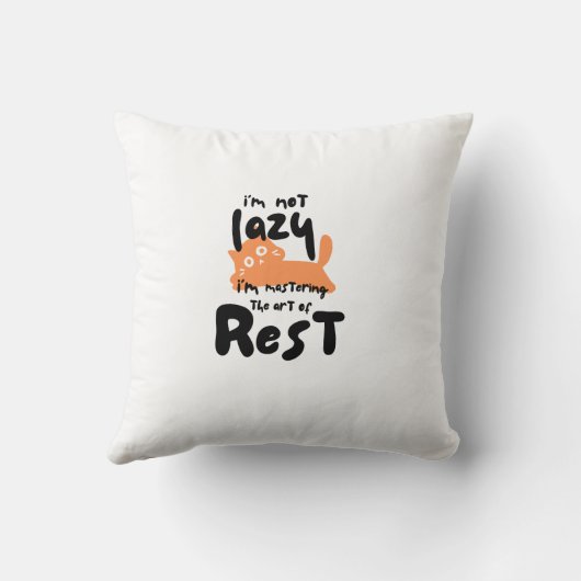 Ich bin nicht faul, ich beherrsche die Kunst der E Kissen (Rückseite)