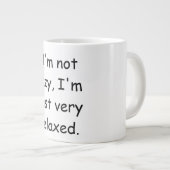 Ich bin nicht faul, ich bin einfach sehr entspannt Jumbo-Tasse (Vorderseite Rechts)