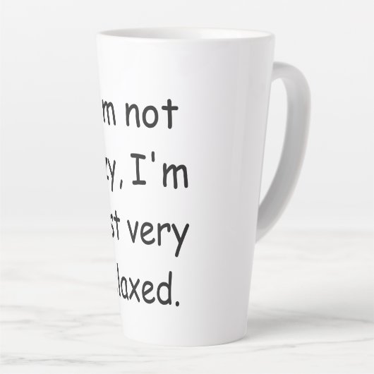 Ich bin nicht faul, ich bin einfach sehr entspannt milchtasse (Rechte Ecke)