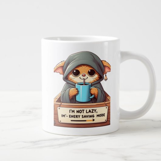 Ich bin nicht faul Jumbo-Tasse (Rechts)