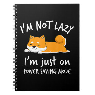 Ich bin nicht faul, nur im Lazy-Modus Shiba Dog Notizblock