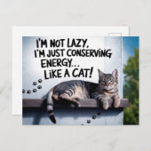 Ich bin nicht faul postkarte (Vorne/Hinten)