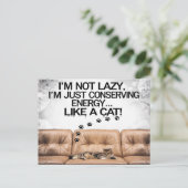 Ich bin nicht faul postkarte (Stehend Vorderseite)