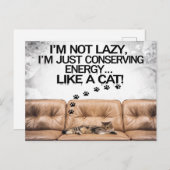 Ich bin nicht faul postkarte (Vorne/Hinten)