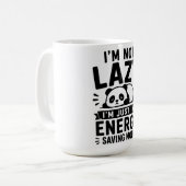 Ich bin nicht faul Tasse | Lustiger Fauler Panda E (Vorderseite Links)