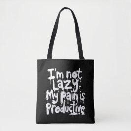 Ich bin nicht fauler Krieger weißer typographie Tasche