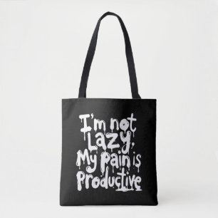 Ich bin nicht fauler Krieger weißer typographie Tasche