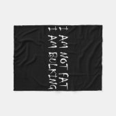 Ich bin nicht fett, ich schreibe Fitness Bodybuild Fleecedecke (Vorderseite (Horizontal))