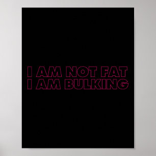 Ich bin nicht fett, ich schreibe Fitness Bodybuild Poster