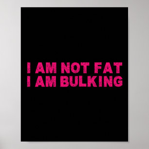 Ich bin nicht fett, ich schreibe Fitness Bodybuild Poster