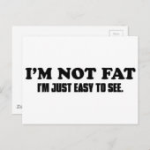 Ich bin nicht fett postkarte (Vorne/Hinten)