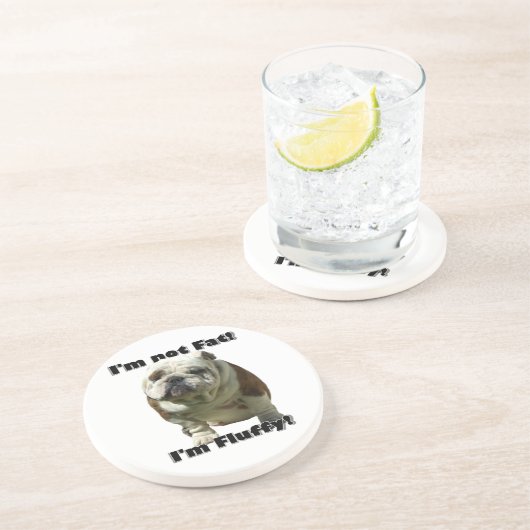 Ich bin nicht fette Bulldogge Untersetzer (Seite)