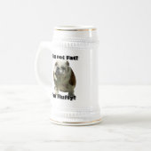 Ich bin nicht fetter Bulldoggenbier Stein Bierglas (Vorderseite Links)