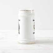 Ich bin nicht fetter Bulldoggenbier Stein Bierglas (Mittel)