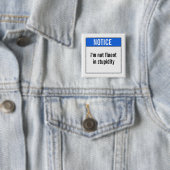 Ich bin nicht flüssig in Dummheit Button (Beispiel)