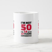 Ich bin nicht fünfzig lustige Zitat mit Black Pink Jumbo-Tasse (Vorderseite)