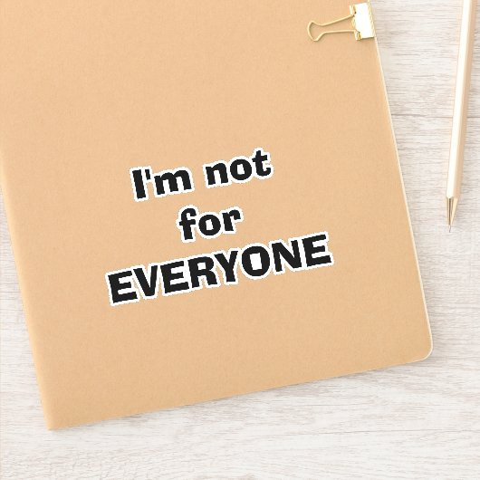 Ich bin nicht für alle aufkleber (Notizbuch)