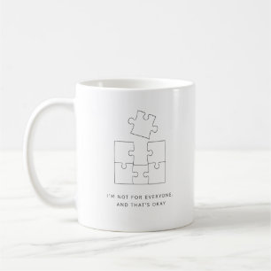 Ich bin nicht für jeden da und das ist okay Retro Kaffeetasse