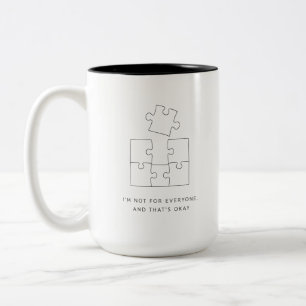 Ich bin nicht für jeden da und das ist okay Retro Zweifarbige Tasse