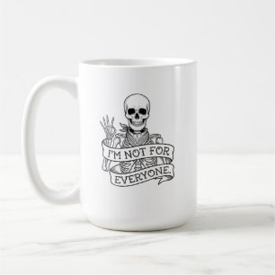 Ich bin nicht für jeden Skelett-Bandana-T-Shirt, L Kaffeetasse
