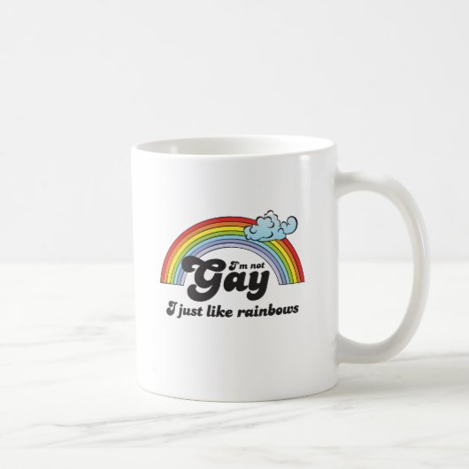 Ich bin nicht Gay dunkel Kaffeetasse (Rechts)