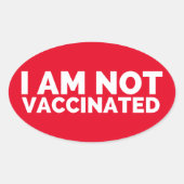 Ich bin nicht geimpft Labels Ovaler Aufkleber (Vorderseite)