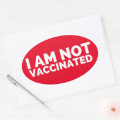 Ich bin nicht geimpft Labels Ovaler Aufkleber (Umschlag)