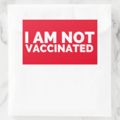 Ich bin nicht geimpft Labels Rechteckiger Aufkleber (Tasche)
