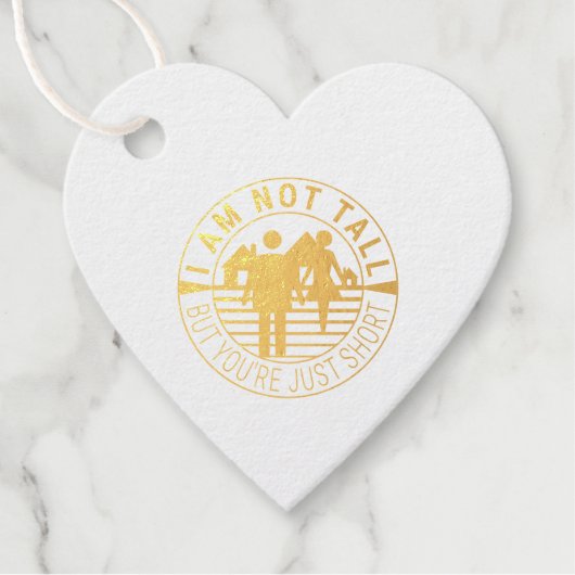 Ich bin nicht groß, aber du bist nur kurz geschenkanhänger (Vorderseite)