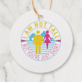 Ich bin nicht groß, aber du bist nur kurz geschenkanhänger (Rückseite)