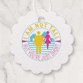 Ich bin nicht groß, aber du bist nur kurz geschenkanhänger (Rückseite)