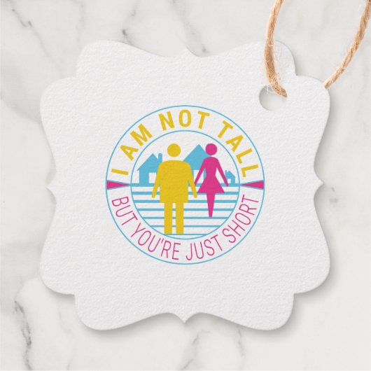 Ich bin nicht groß, aber du bist nur kurz geschenkanhänger (Rückseite)