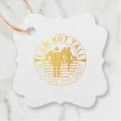 Ich bin nicht groß, aber du bist nur kurz geschenkanhänger (Vorderseite)