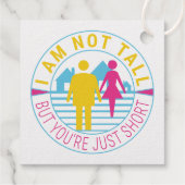 Ich bin nicht groß, aber du bist nur kurz geschenkanhänger (Rückseite)