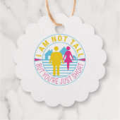 Ich bin nicht groß, aber du bist nur kurz geschenkanhänger (Rückseite)