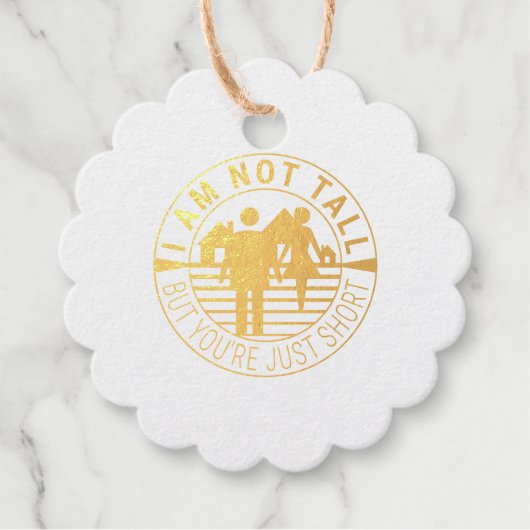 Ich bin nicht groß, aber du bist nur kurz geschenkanhänger (Vorderseite)