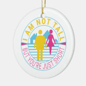 Ich bin nicht groß, aber du bist nur kurz keramik ornament (Links)