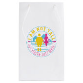 Ich bin nicht groß, aber du bist nur kurz kleine geschenktüte (Rückseite)