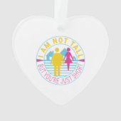 Ich bin nicht groß, aber du bist nur kurz ornament (Rückseite)