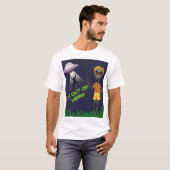 Ich bin nicht hier, Alien und Mensch T-Shirt (Vorne ganz)